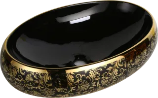 Раковина Milleau Miel MU8005-EGBG черный с золотом